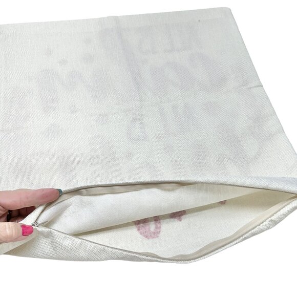 Christmas Pillow Covers 2 I'll Be Home & All Is Calm Printed 18x18 Cotton Linen - Picture 8 of 9